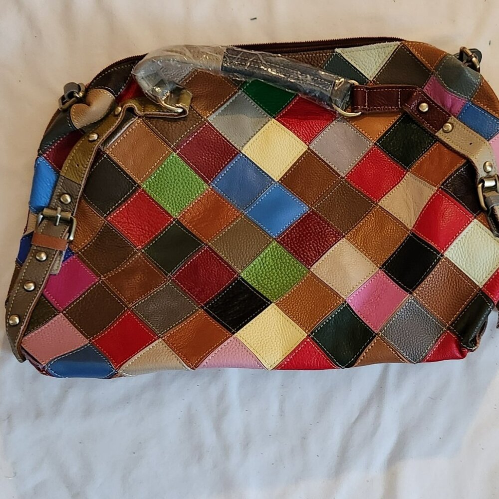 Source Unknown Multicolor Patchwork Shoulder Bag